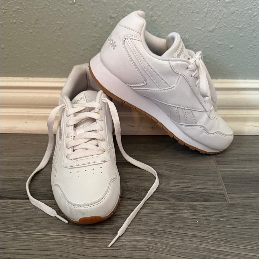 Reebok Classic White Sneakers with Gum Sole
